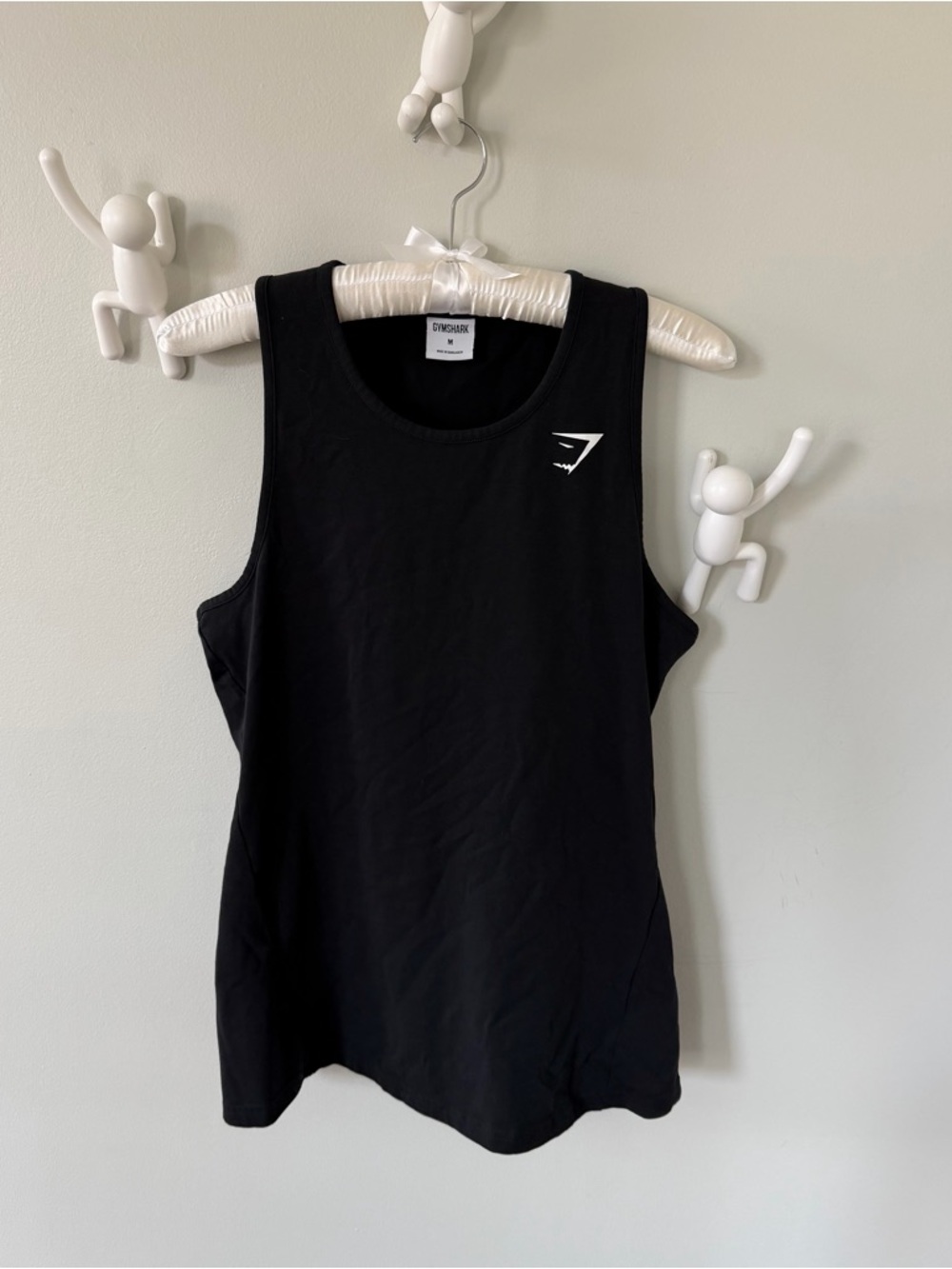 Mens Black Gymshark Tank - medium